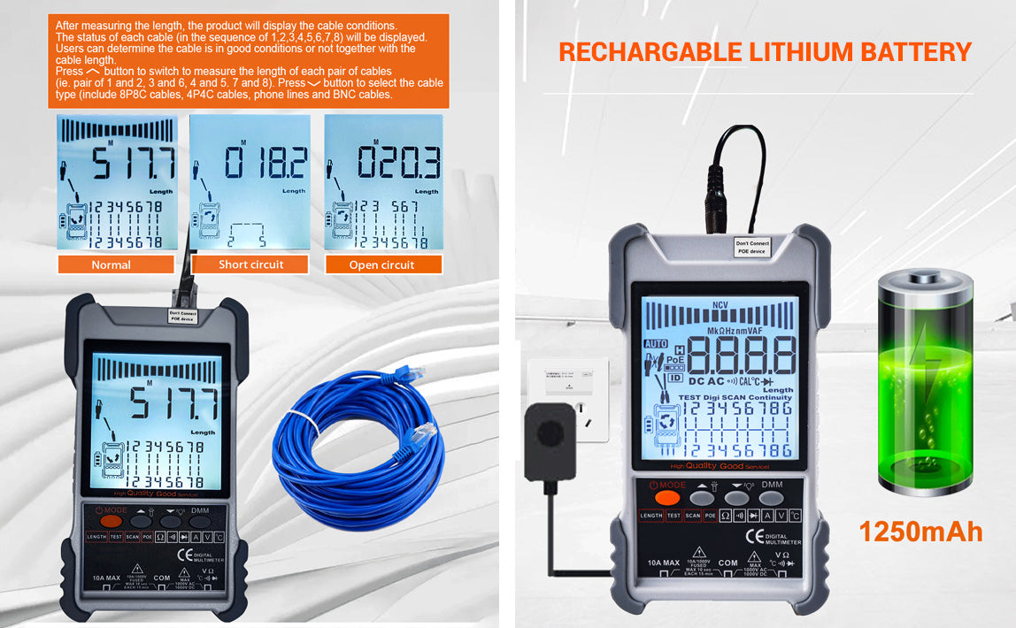 UltraLAN Multi Meter and Cable Tester (CAB-T-MPCT+MM)
